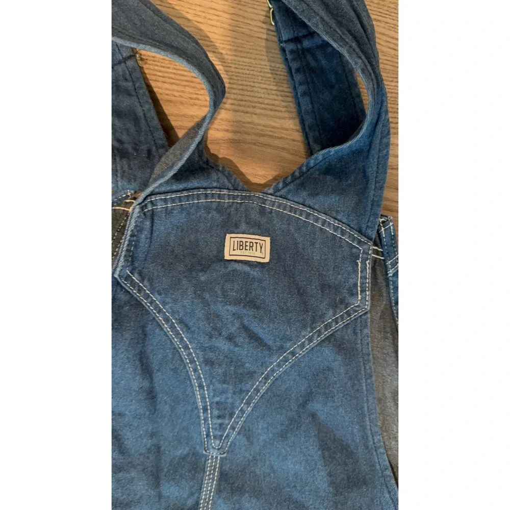 Liberty Mens Denim Bib Overalls Indigo Blue Cotton Workwear size 34 x 29